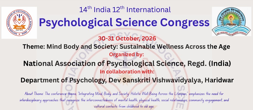 India International Psychological Science Congress Date 30-31 October 2016